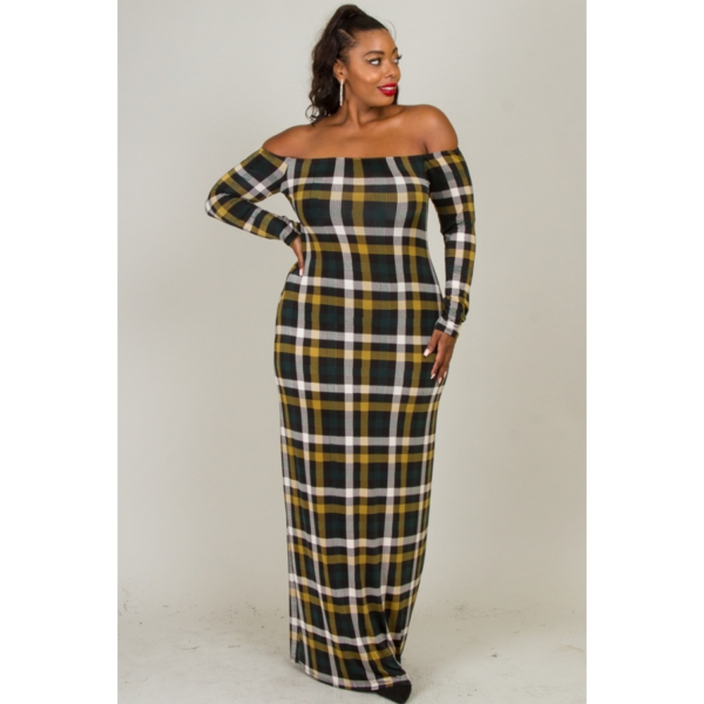 OFF SHOULDERS LONG SLEEVE MAXI DRESS - Picture 6 of 6